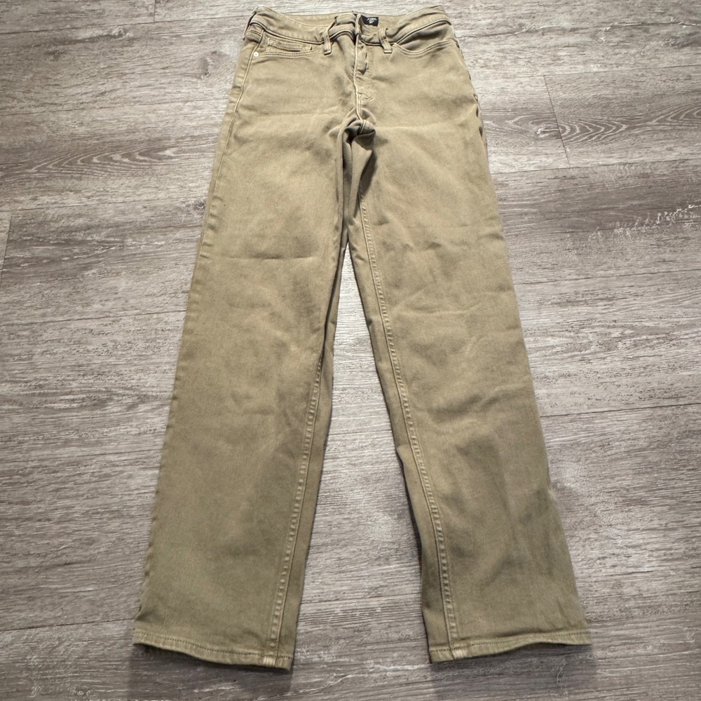 Athleta‎ Pants Women 4T Olive Green Cotton Blend Stretch Straight Leg Gorpcore